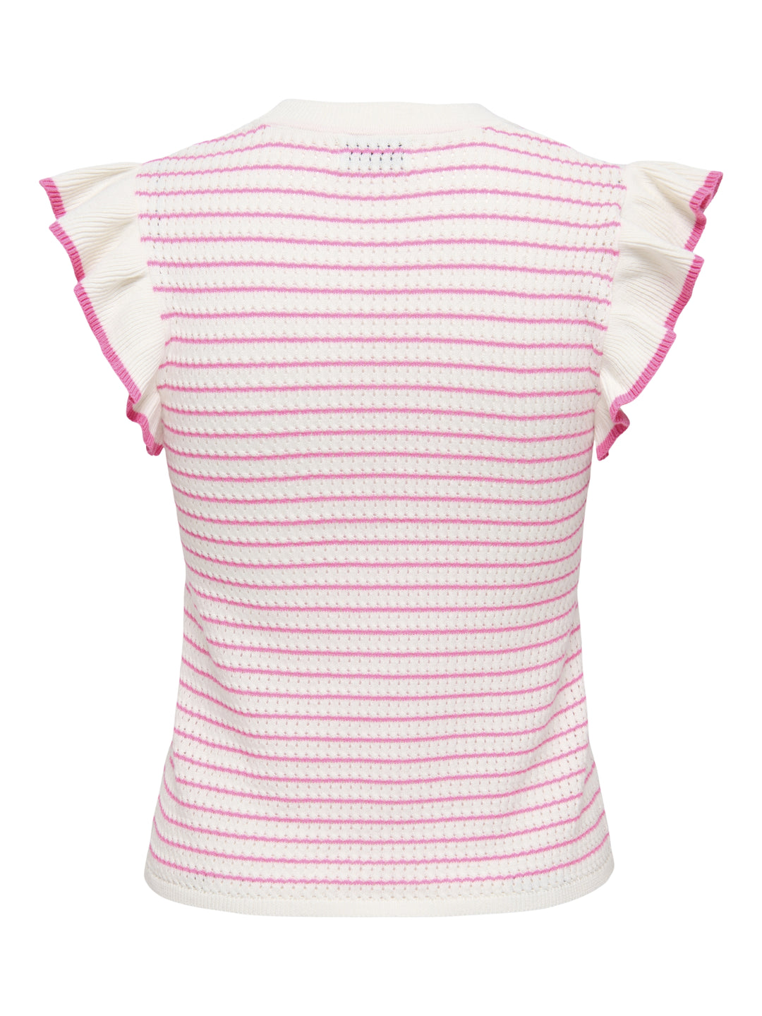JDYCARICE S/L FRILL PULLOVER KNT NO, Cloud Dancer/W. PINK COSMOS STRUCTU 177922005 Bild 2