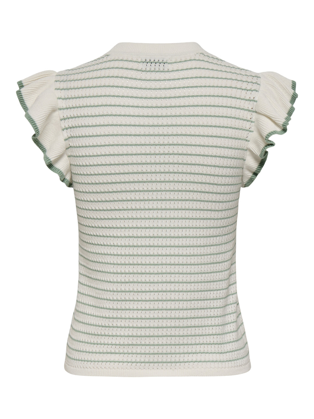 JDYCARICE S/L FRILL PULLOVER KNT NO, Cloud Dancer/W. GRANITE GREEN STRUC 177922006 Bild 2