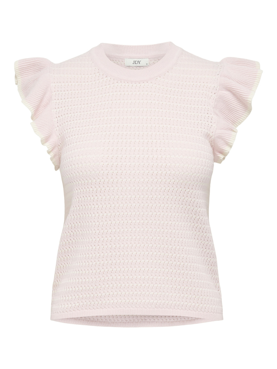 JDYCARICE S/L FRILL PULLOVER KNT NO, Chalk Pink/W. CLOUD DANCER STRUCTUR 271475002 Bild 1