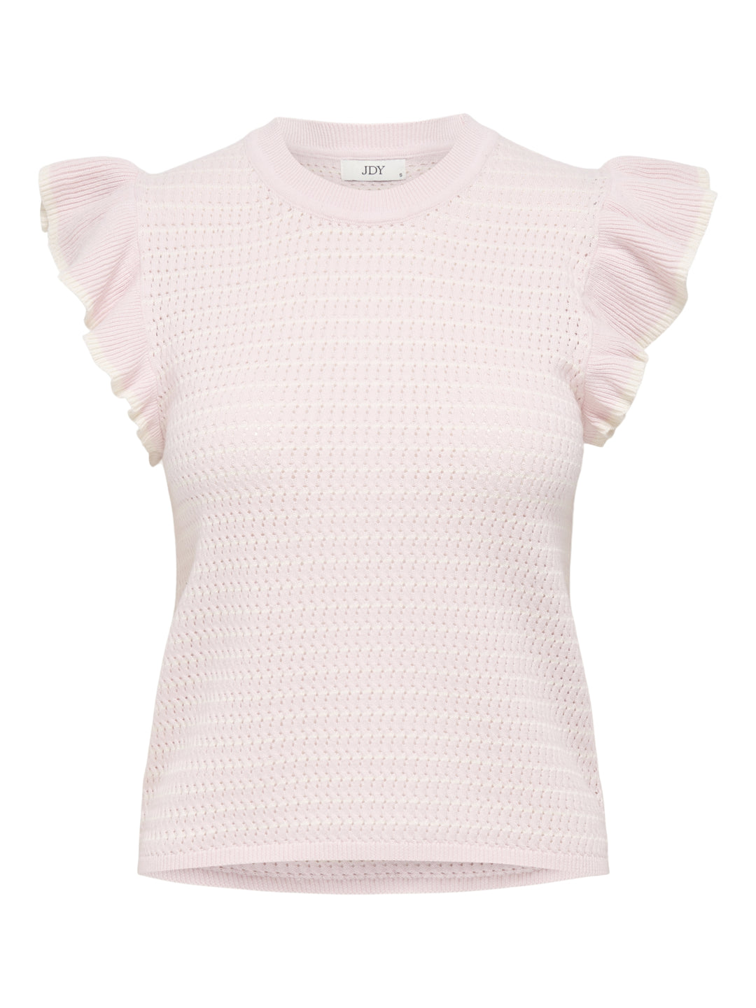 JDYCARICE S/L FRILL PULLOVER KNT NO, Chalk Pink/W. CLOUD DANCER STRUCTUR 271475002 Bild 1