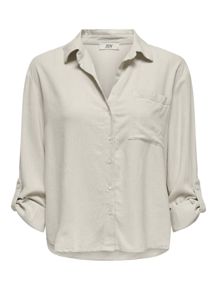 JDYCAYA LINEN LOOSE L/S SHIRT WVN N, Moonbeam 201511 Bild 1