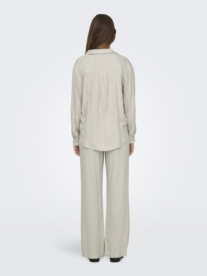 JDYCAYA LINEN LOOSE L/S SHIRT WVN N, Moonbeam 201511 Bild 4