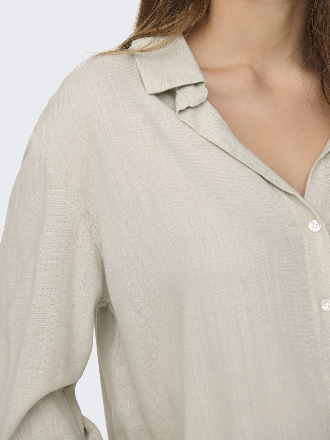 JDYCAYA LINEN LOOSE L/S SHIRT WVN N, Moonbeam 201511 Bild 6