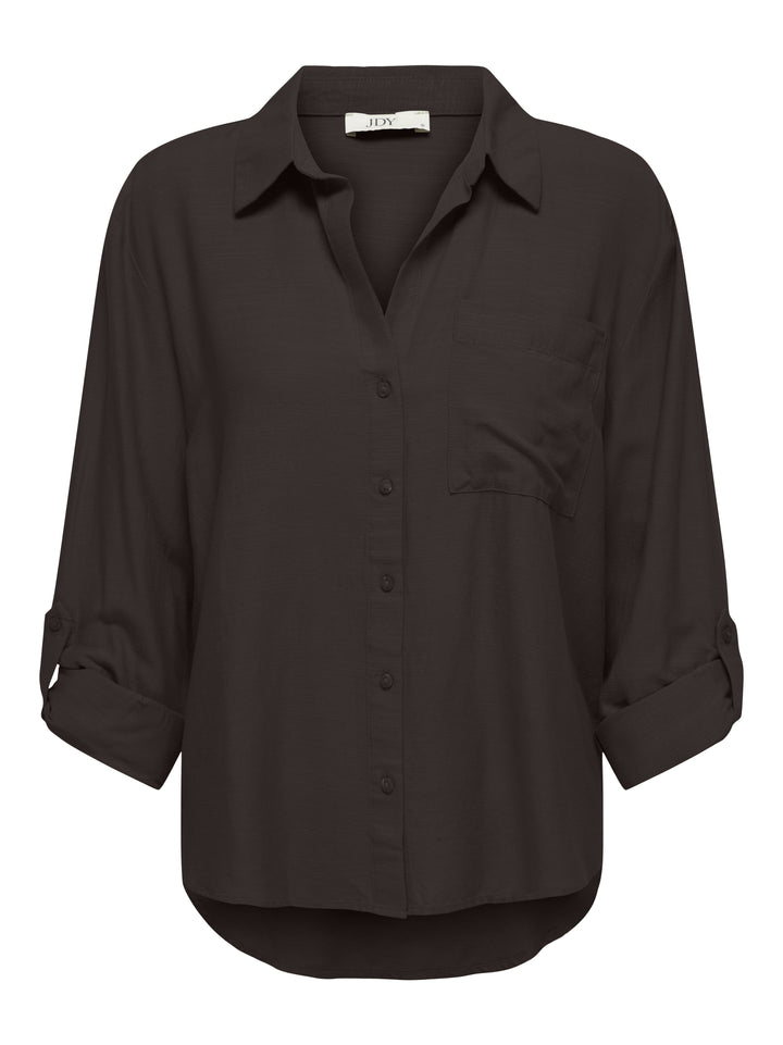 JDYCAYA LINEN LOOSE L/S SHIRT WVN N, Chocolate Torte 244915 Bild 1