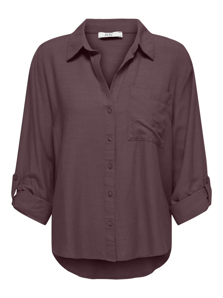 JDYCAYA LINEN LOOSE L/S SHIRT WVN N, Huckleberry 287755 Bild 1