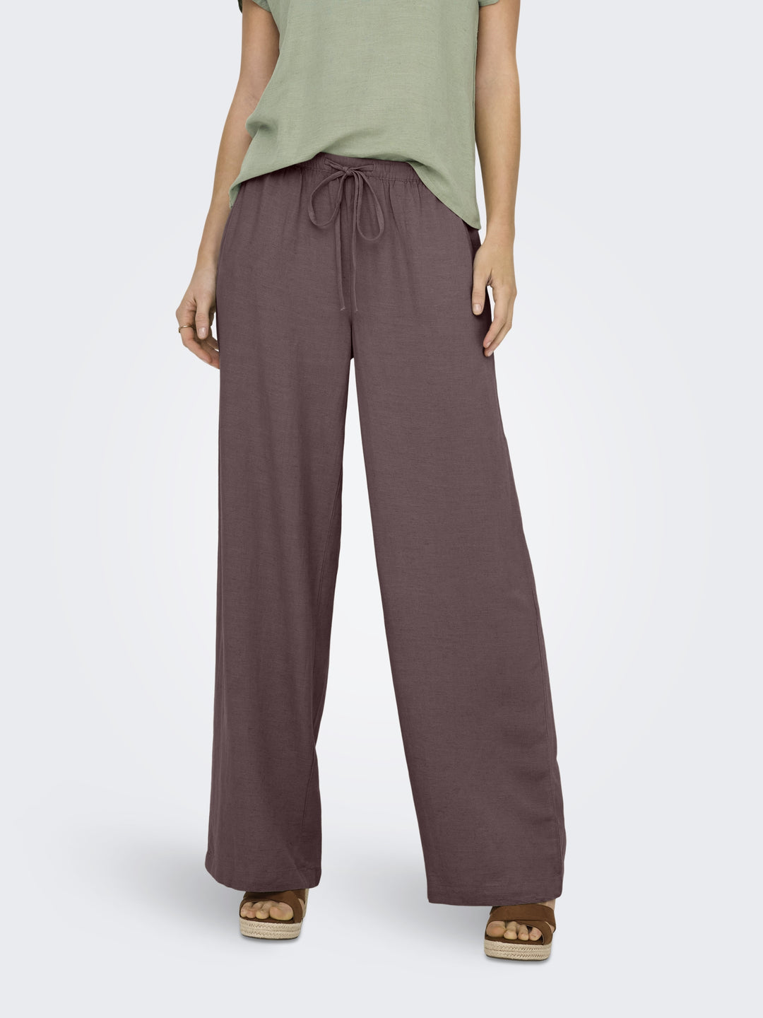 JDYCAYA LINEN MW PANT WVN NOOS, Huckleberry 287755 Bild 3