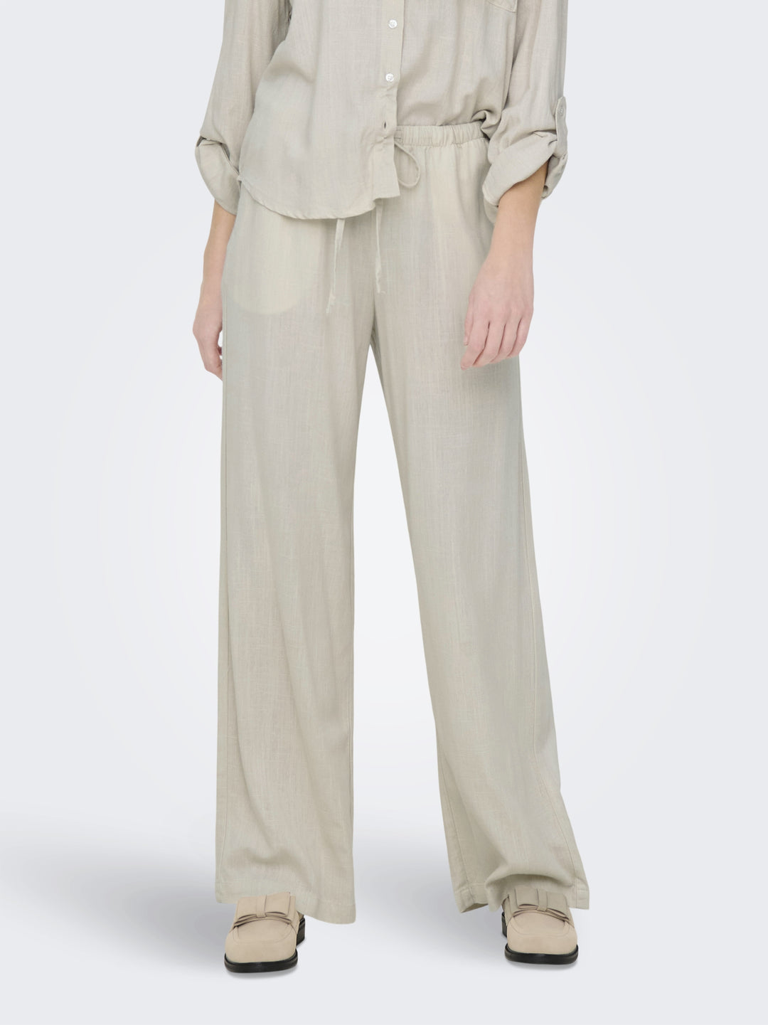 JDYCAYA LINEN MW PANT WVN NOOS, Moonbeam 201511 Bild 3
