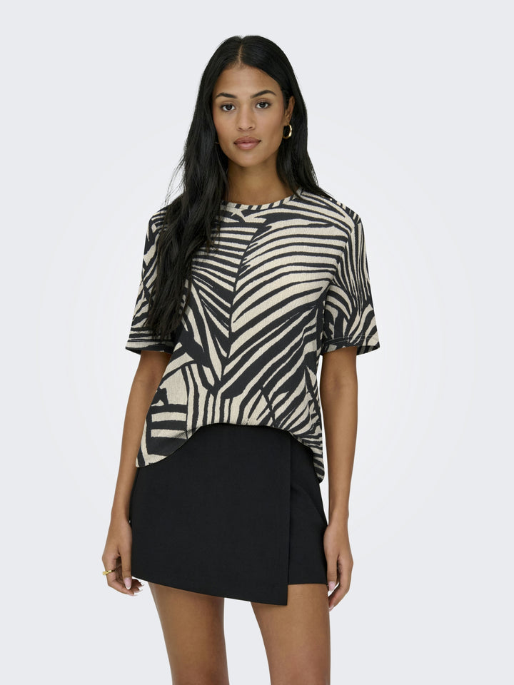 JDYDEBBIE S/S TOP JRS, Sandshell/BLACK TROPE 196843004 Bild 3