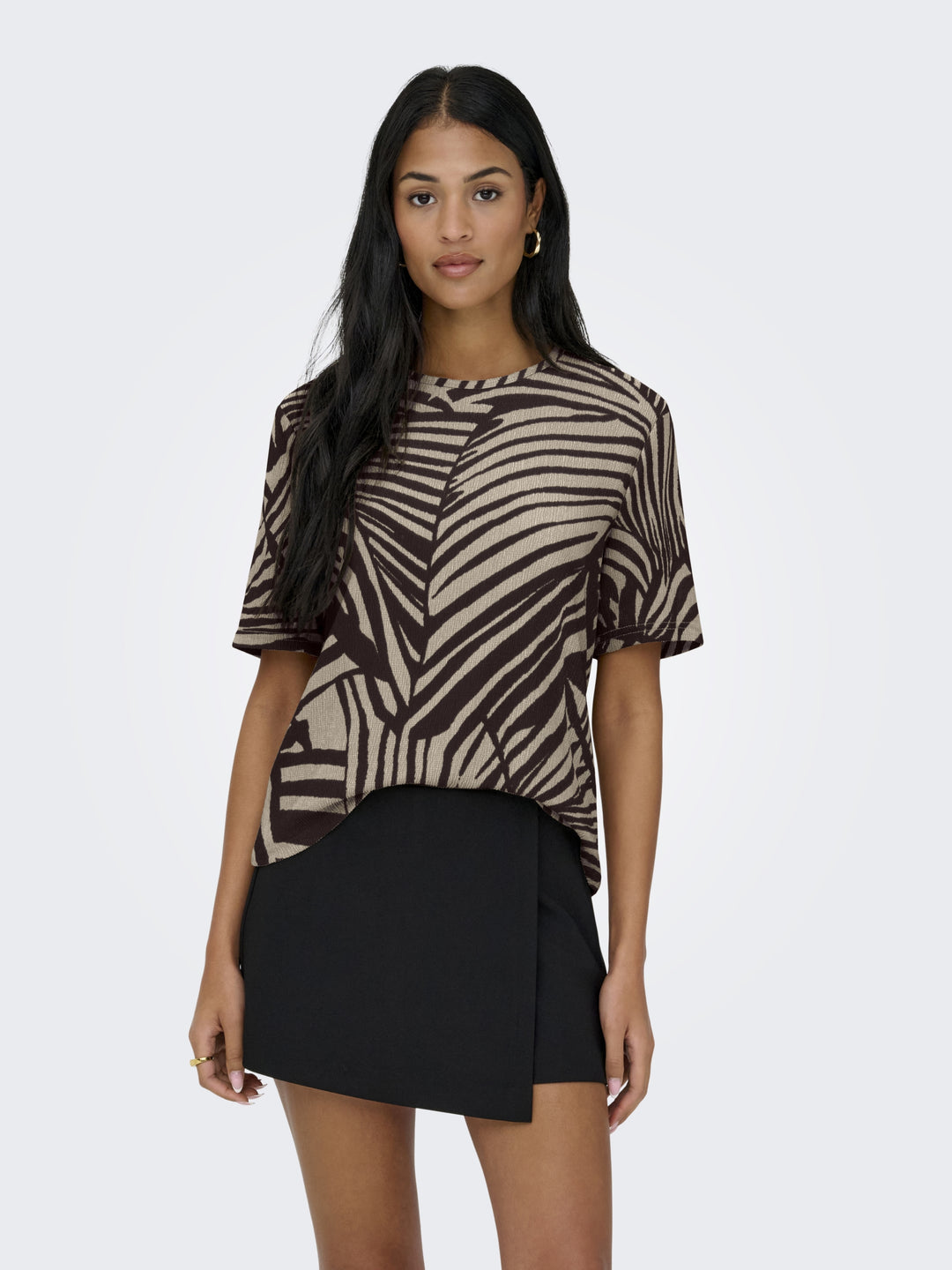 JDYDEBBIE S/S TOP JRS, Sandshell/CHOCOLATE TORTE TROPE 196843006 Bild 3