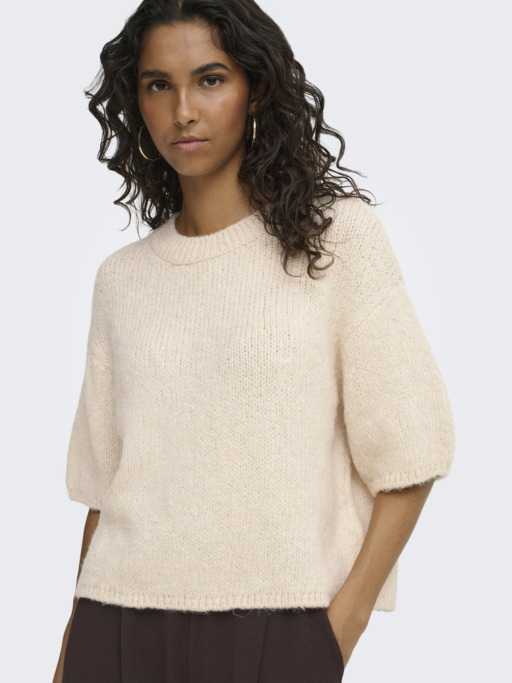JDYDICTE S/S PULL O-NECK KNT NOOS, Birch 180083 Bild 2