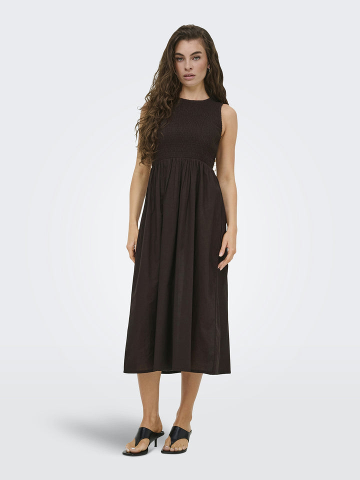 JDYDIEGO S/L SMOCK MIDI DRESS WVN N, Chocolate Torte 244915 Bild 5