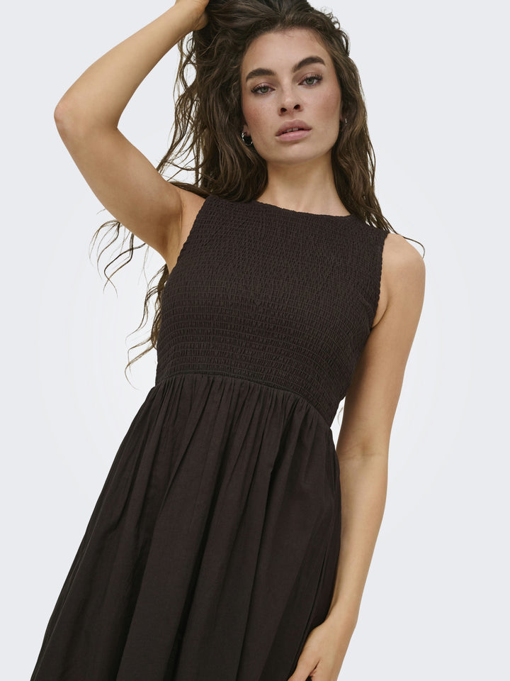 JDYDIEGO S/L SMOCK MIDI DRESS WVN N, Chocolate Torte 244915 Bild 6