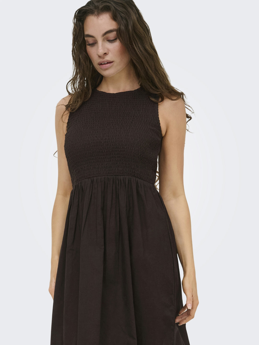 JDYDIEGO S/L SMOCK MIDI DRESS WVN N, Chocolate Torte 244915 Bild 7