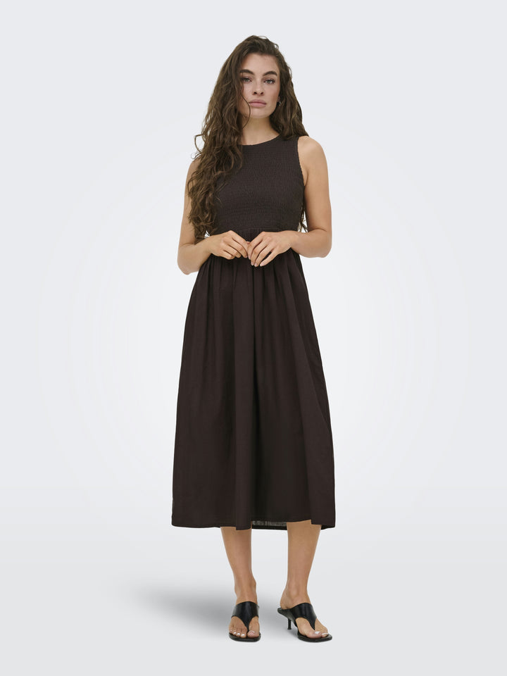JDYDIEGO S/L SMOCK MIDI DRESS WVN N, Chocolate Torte 244915 Bild 8