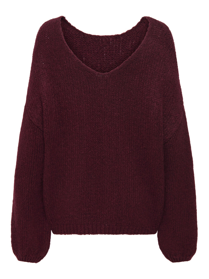 JDYDINEA L/S REVERSIBLE PULLOV. KNT, Cabernet 182651 Bild 2