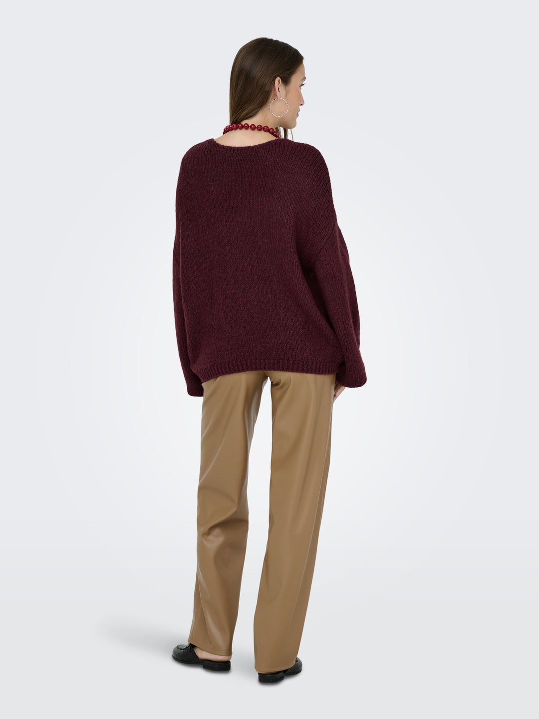 JDYDINEA L/S REVERSIBLE PULLOV. KNT, Cabernet 182651 Bild 4