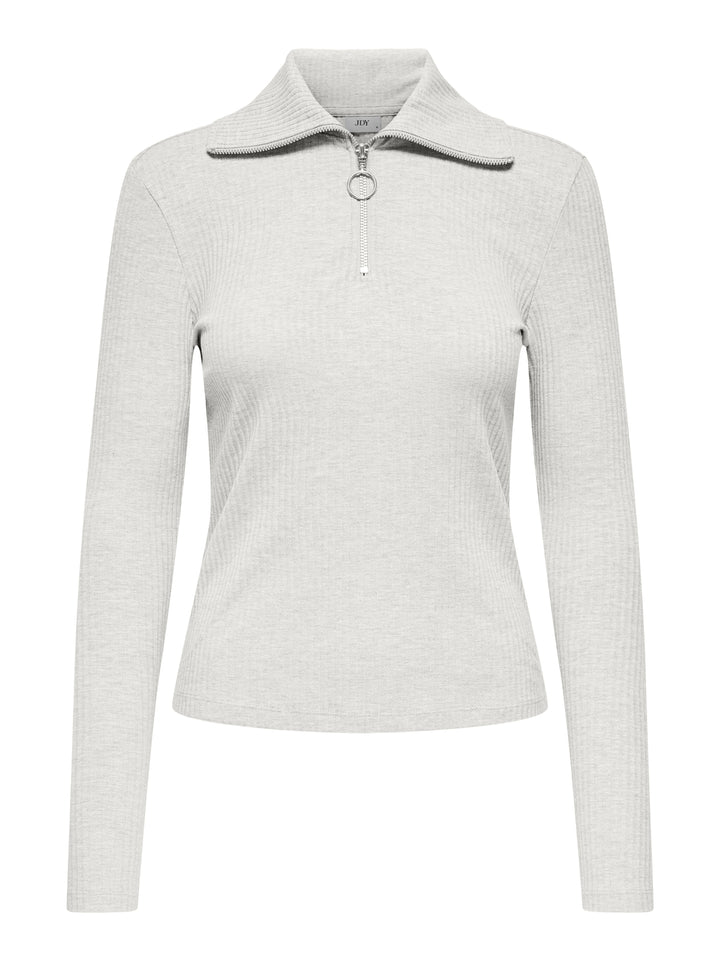 JDYEFFI L/S HALF ZIP TOP JRS, Cloud Dancer 177922 Bild 1