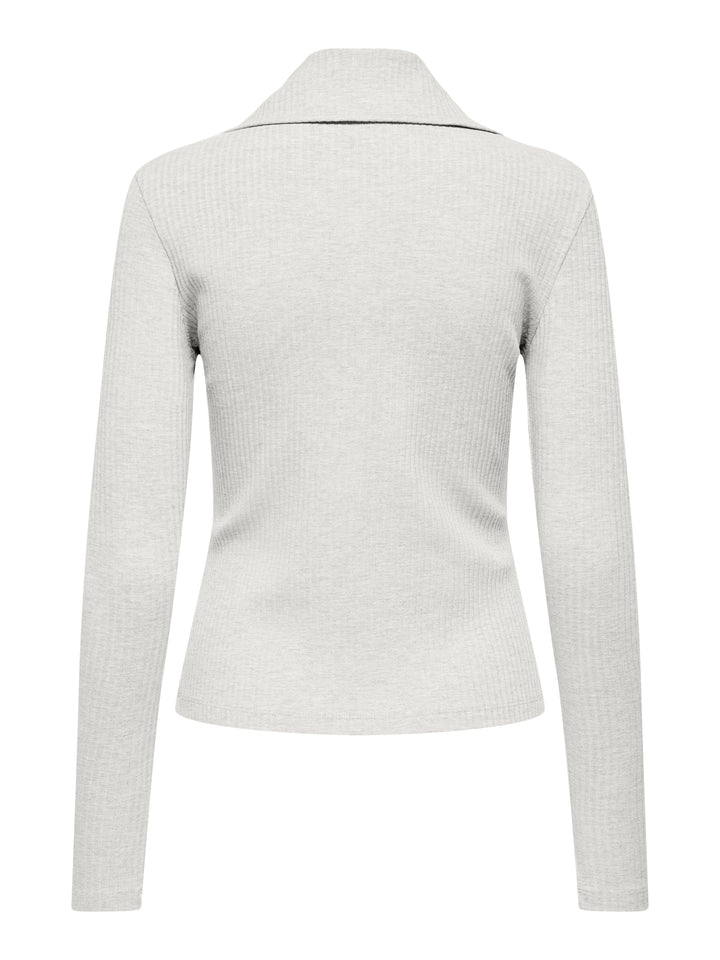 JDYEFFI L/S HALF ZIP TOP JRS, Cloud Dancer 177922 Bild 2