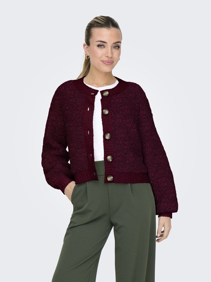 JDYEIRA LIFE L/S ONECK CARDIGAN KNT, Cabernet 182651 Bild 3