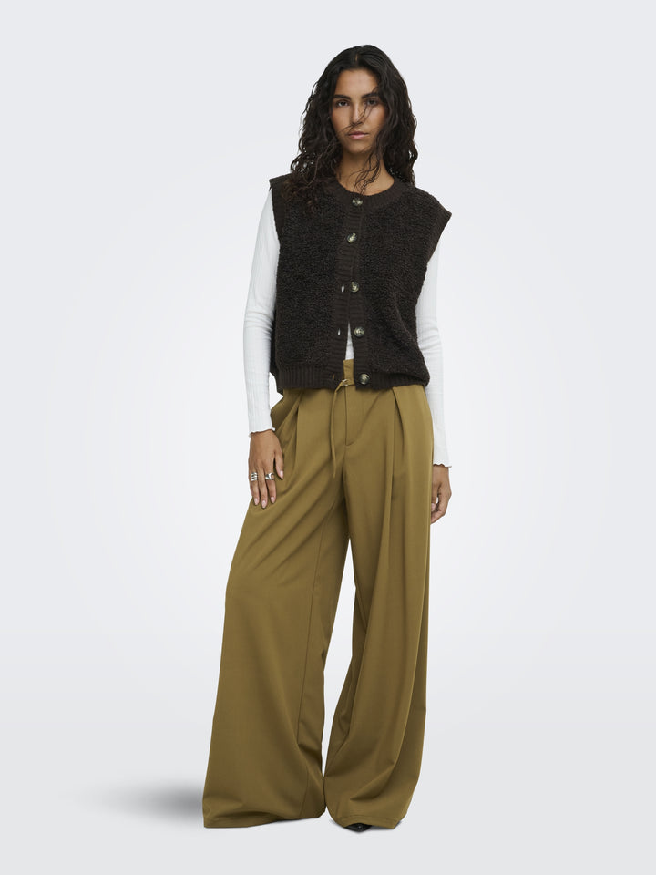 JDYEIRA LIFE S/L ON BUTTON VEST KNT, Chocolate Torte 244915 Bild 7