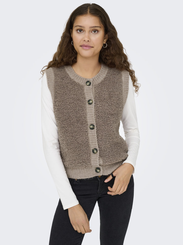 JDYEIRA LIFE S/L ON BUTTON VEST KNT, Mountain Trail 303881 Bild 5