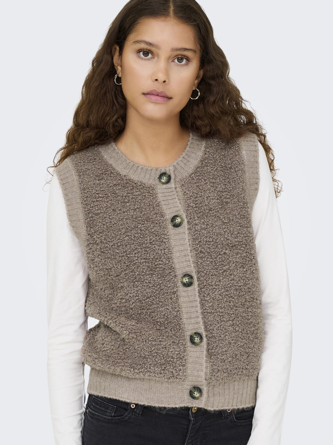 JDYEIRA LIFE S/L ON BUTTON VEST KNT, Mountain Trail 303881 Bild 7