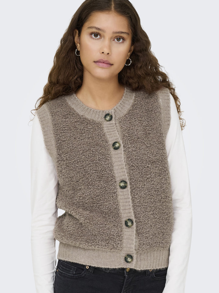 JDYEIRA LIFE S/L ON BUTTON VEST KNT, Mountain Trail 303881 Bild 7
