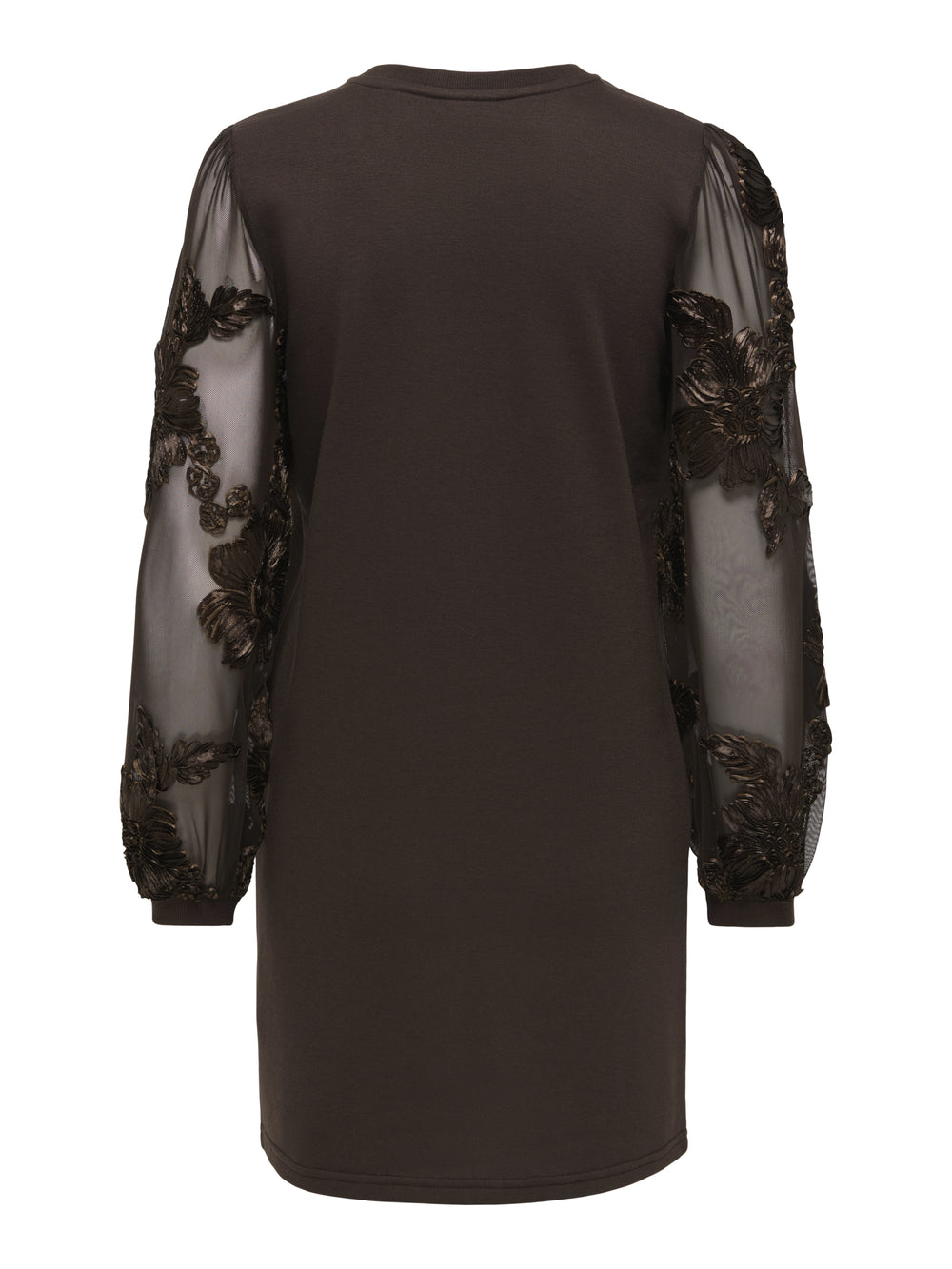 JDYFAIRVIEW LIFE L/S SWEAT DRESS JR, Coffee Bean/CASA LACE SLEEVE 237375003 Bild 2