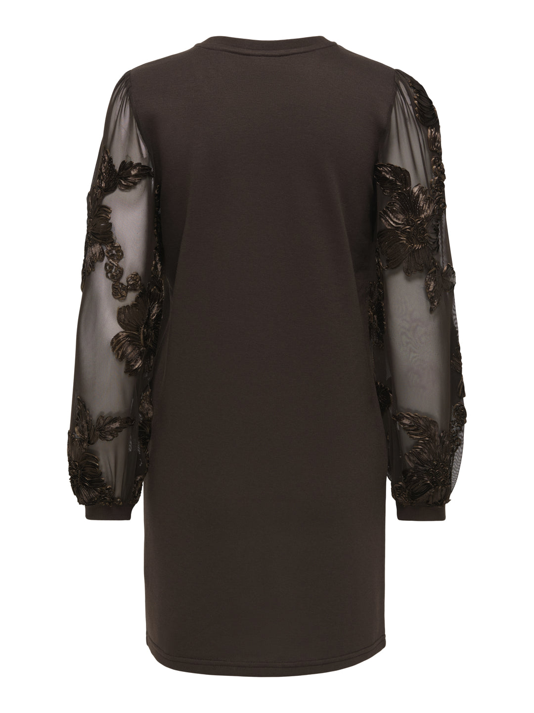 JDYFAIRVIEW LIFE L/S SWEAT DRESS JR, Coffee Bean/CASA LACE SLEEVE 237375003 Bild 2