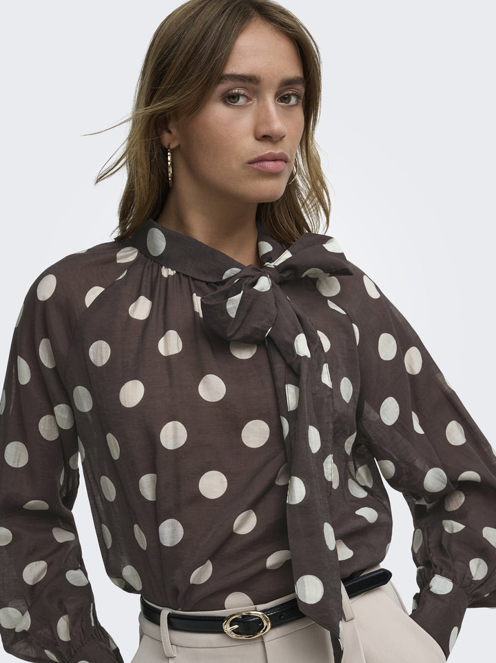 JDYFAY L/S TOP WVN, Coffee Bean/CEMENT DOT 237375001 Bild 7