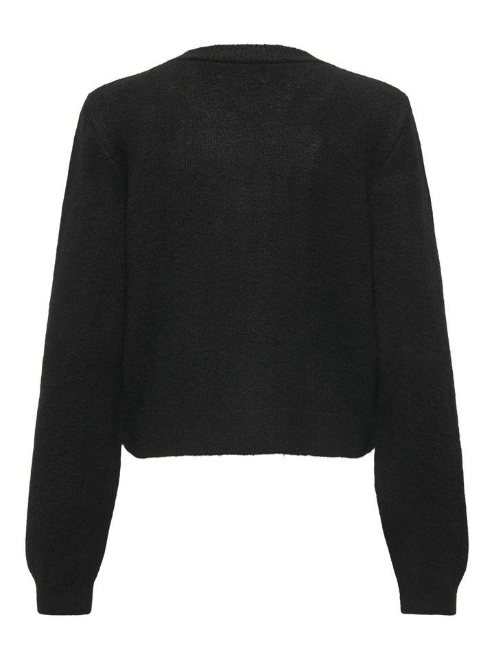 JDYFAYE L/S O-NECK BOW CARDIGAN KNT, Black/W. SILVER RHINESTONE BOWS 177911001 Bild 2