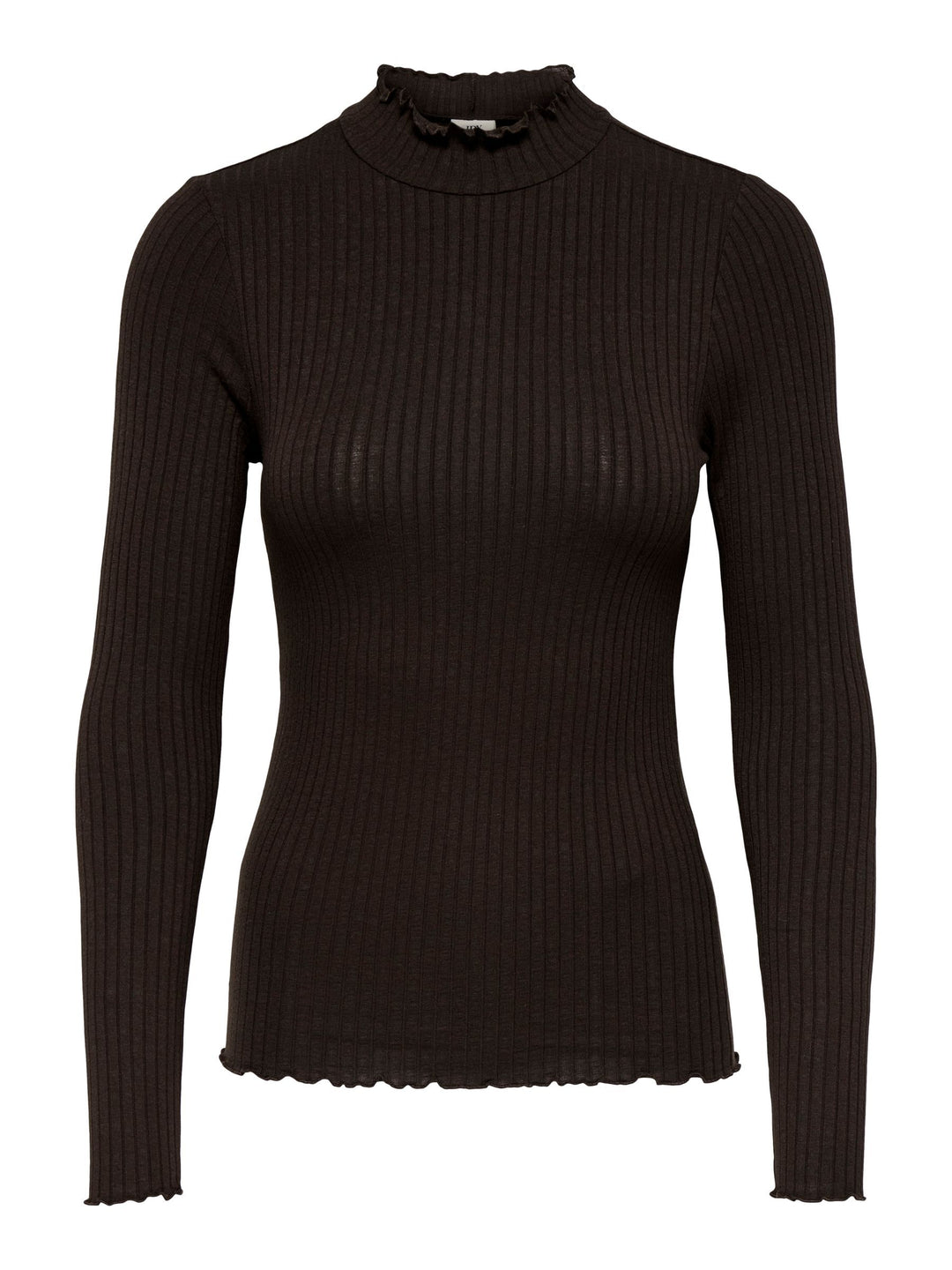 JDYFRANSISKA L/S HI-NCK TOP JR NOOS, Black Coffee 177943 Bild 1