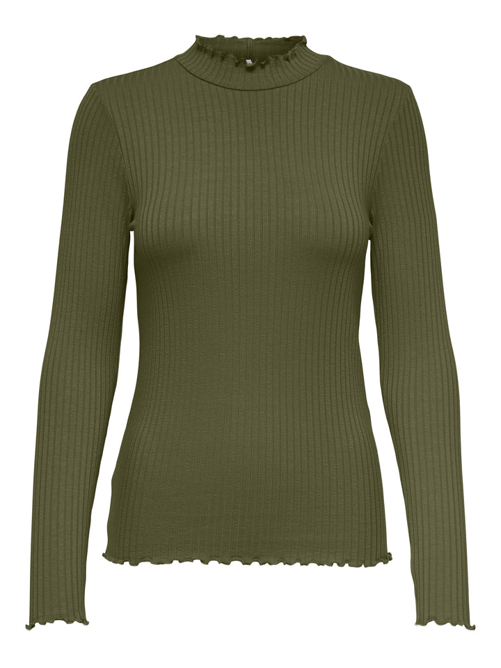 JDYFRANSISKA L/S HI-NCK TOP JR NOOS, Dark Olive 201930 Bild 1