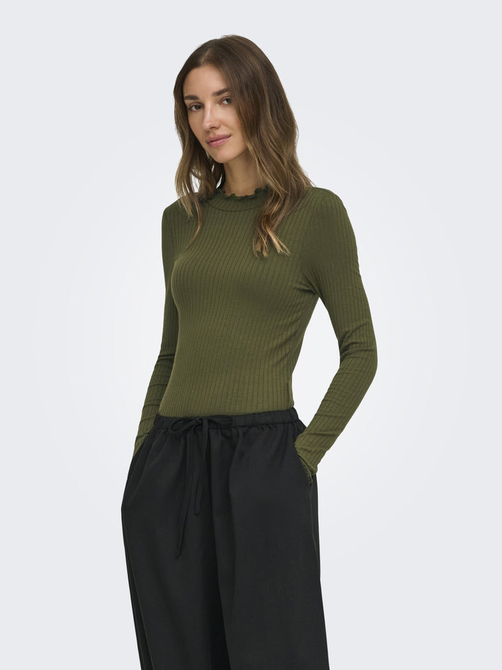 JDYFRANSISKA L/S HI-NCK TOP JR NOOS, Dark Olive 201930 Bild 7