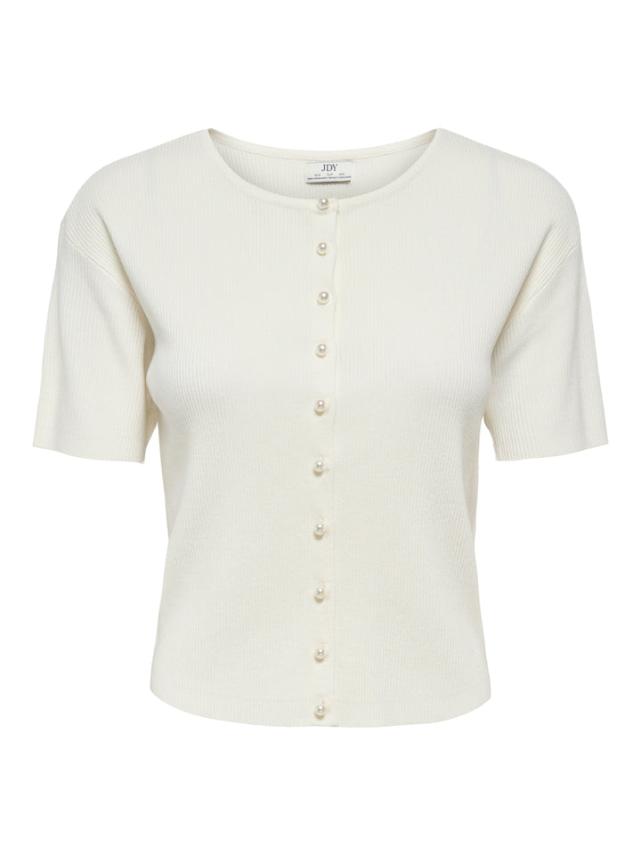 JDYGABY 2/4 O-NECK PEARL CARDIGAN K, Cloud Dancer 177922 Bild 1