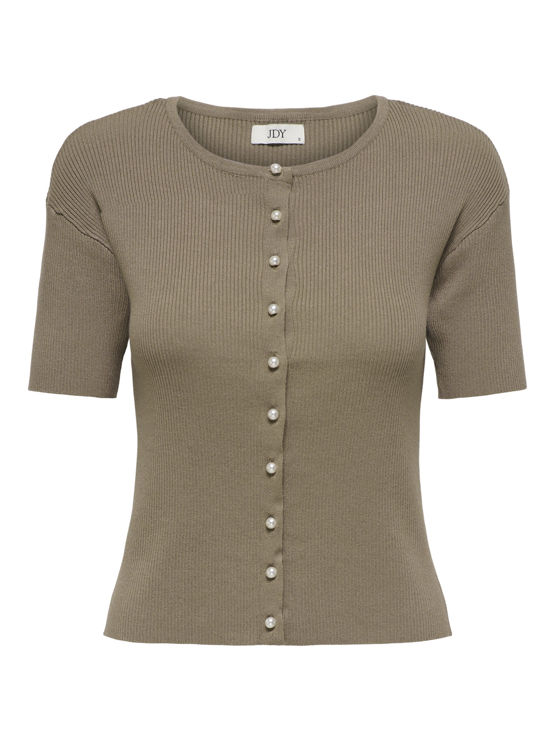 JDYGABY 2/4 O-NECK PEARL CARDIGAN K, Greige 257915 Bild 1