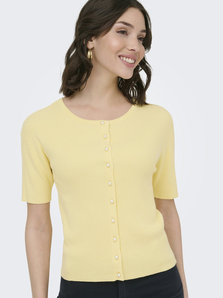 JDYGABY 2/4 O-NECK PEARL CARDIGAN K, Double Cream 288015 Bild 3