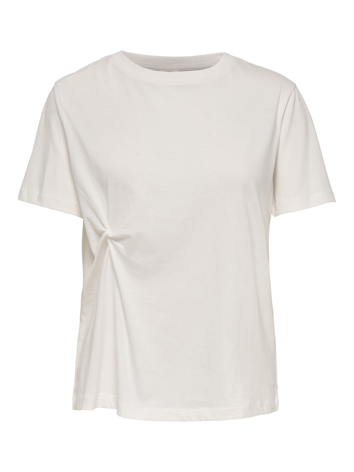 JDYGAISA S/S KNOT TOP JRS, Cloud Dancer 177922 Bild 1