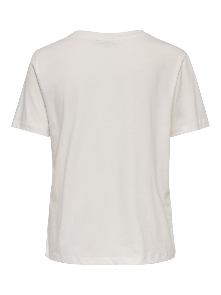 JDYGAISA S/S KNOT TOP JRS, Cloud Dancer 177922 Bild 2