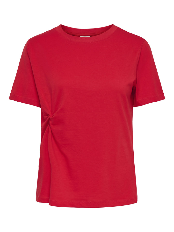 JDYGAISA S/S KNOT TOP JRS, Tomato 217750 Bild 1