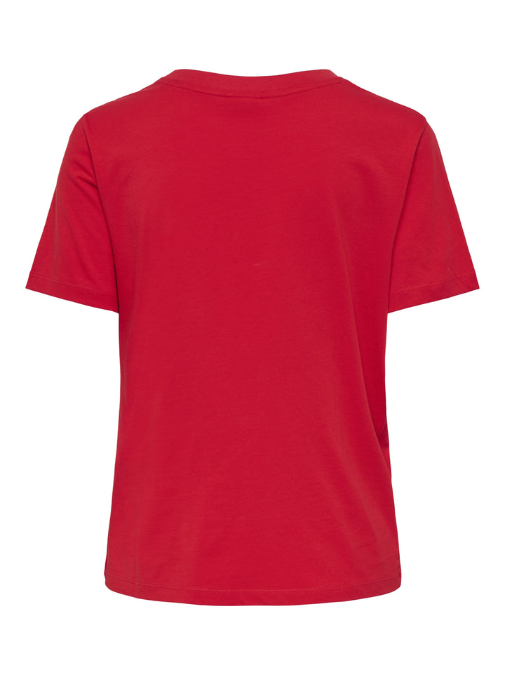 JDYGAISA S/S KNOT TOP JRS, Tomato 217750 Bild 2