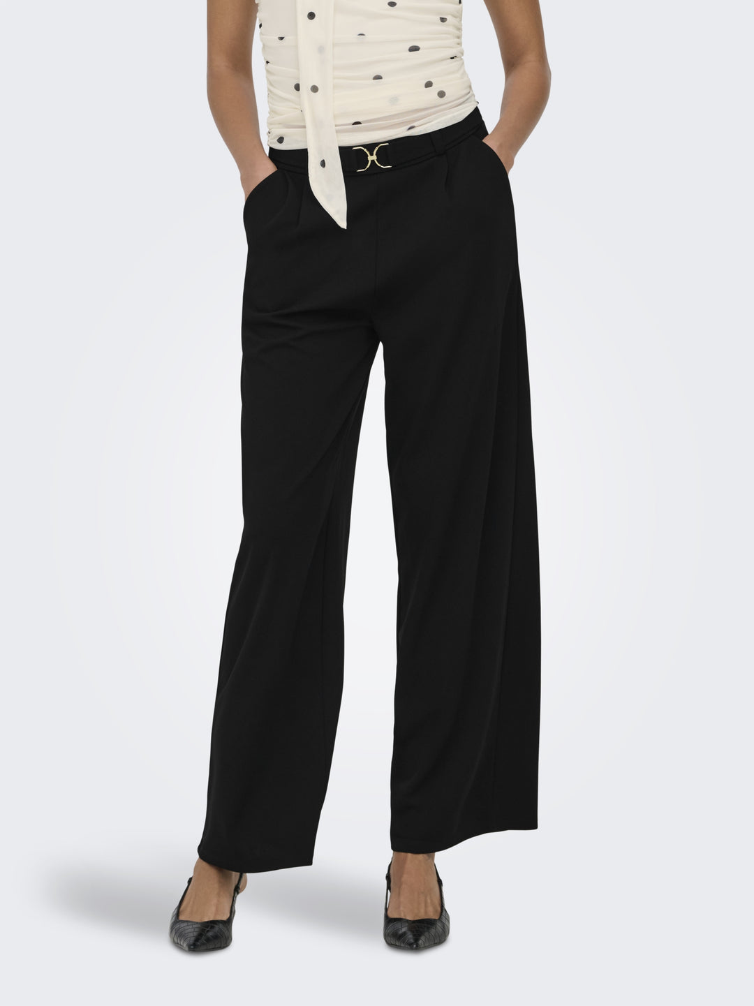 JDYGEGGO LIFE BELT PANT JRS NOOS, Black/BELT 177911001 Bild 4