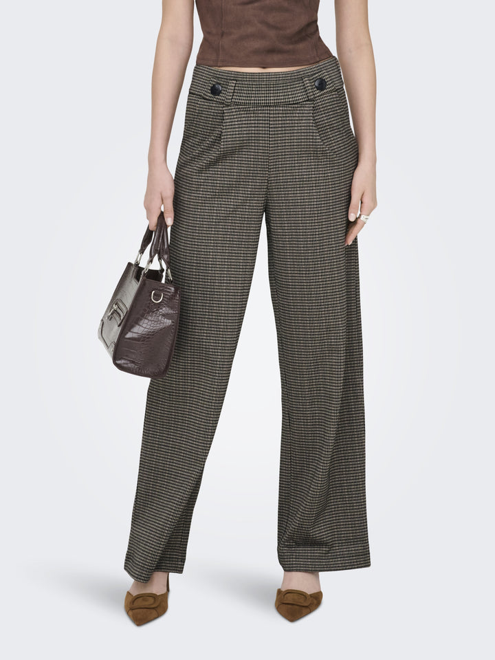 JDYGEGGO MIA LONG CHECK PANT JRS NO, Cobblestone/MINI CHECK 202135001 Bild 3