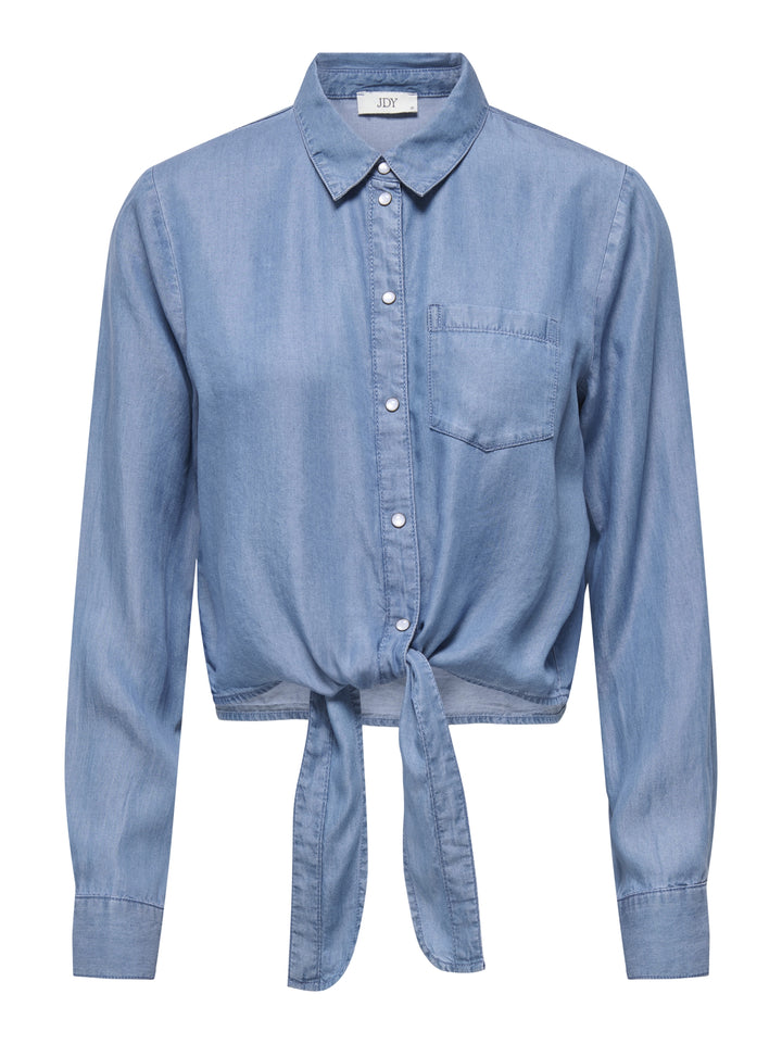 JDYJASPER L/S KNOT SHIRT WVN, Medium Blue Denim 179695 Bild 1
