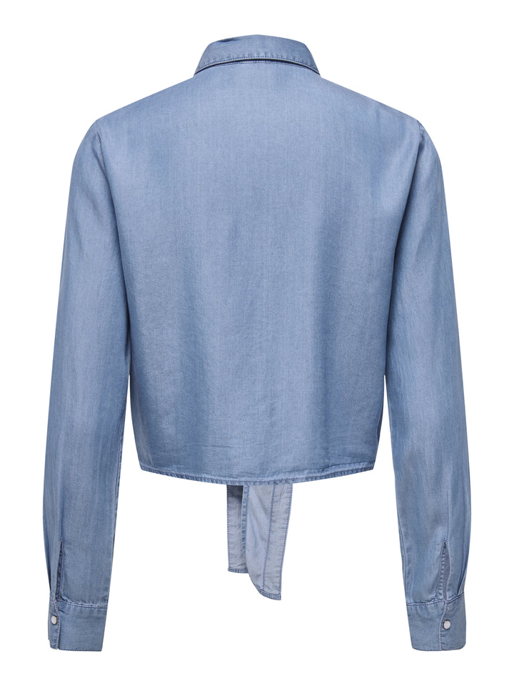 JDYJASPER L/S KNOT SHIRT WVN, Medium Blue Denim 179695 Bild 2
