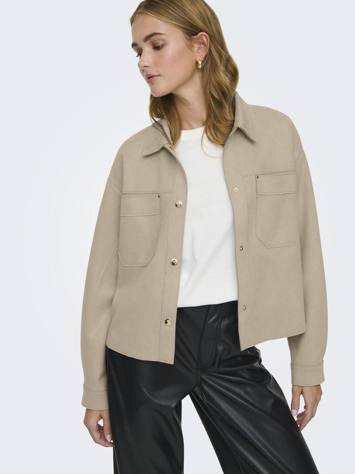 JDYJULLE L/S FAKE SUEDE SHIRT JRS N, Oxford Tan 189818 Bild 4