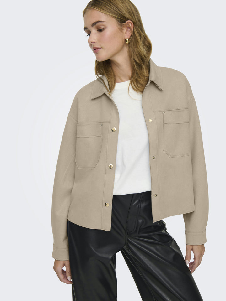 JDYJULLE L/S FAKE SUEDE SHIRT JRS N, Oxford Tan 189818 Bild 4