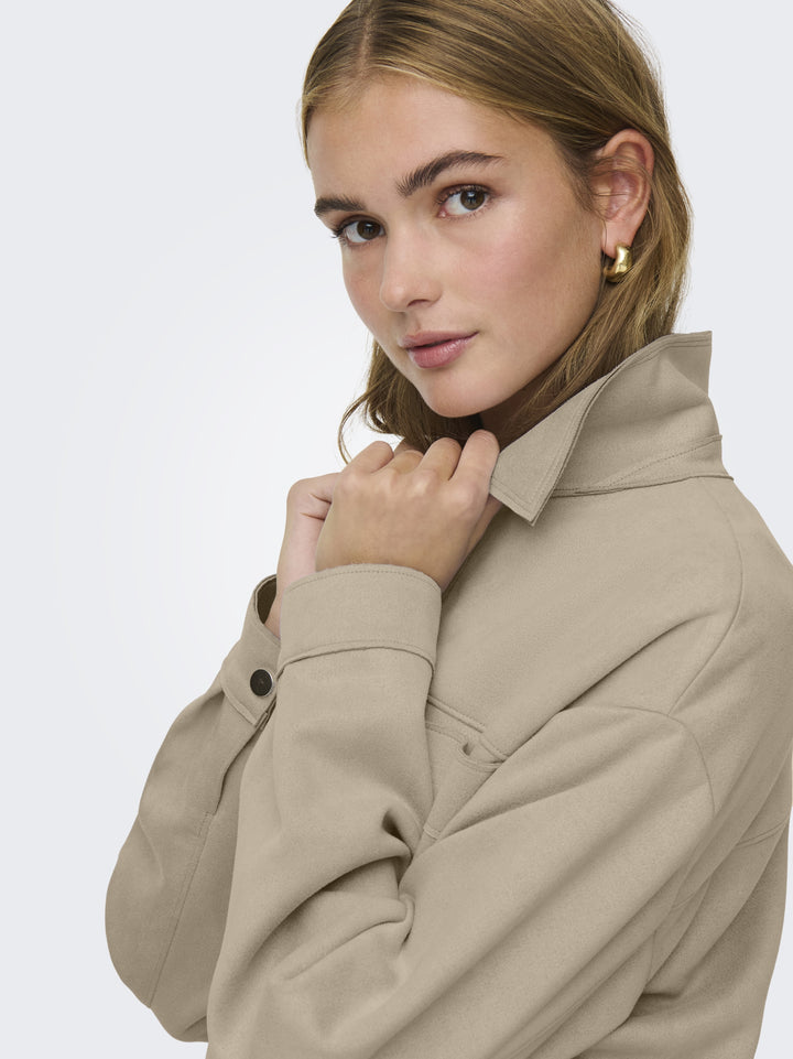 JDYJULLE L/S FAKE SUEDE SHIRT JRS N, Oxford Tan 189818 Bild 5