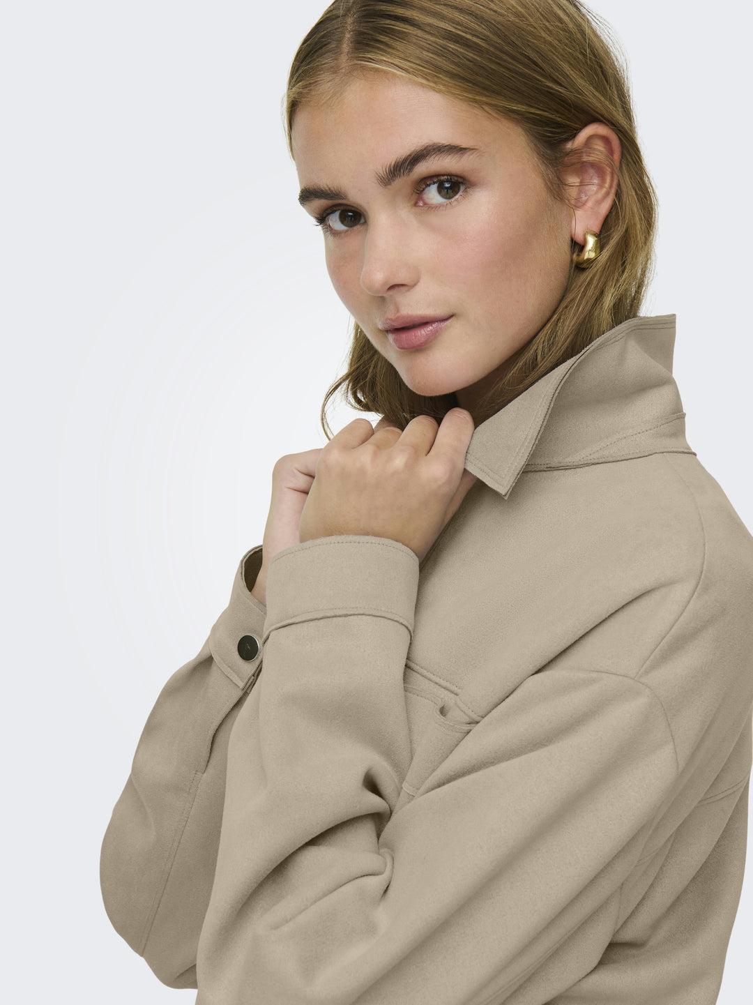 JDYJULLE L/S FAKE SUEDE SHIRT JRS N, Oxford Tan 189818 Bild 5