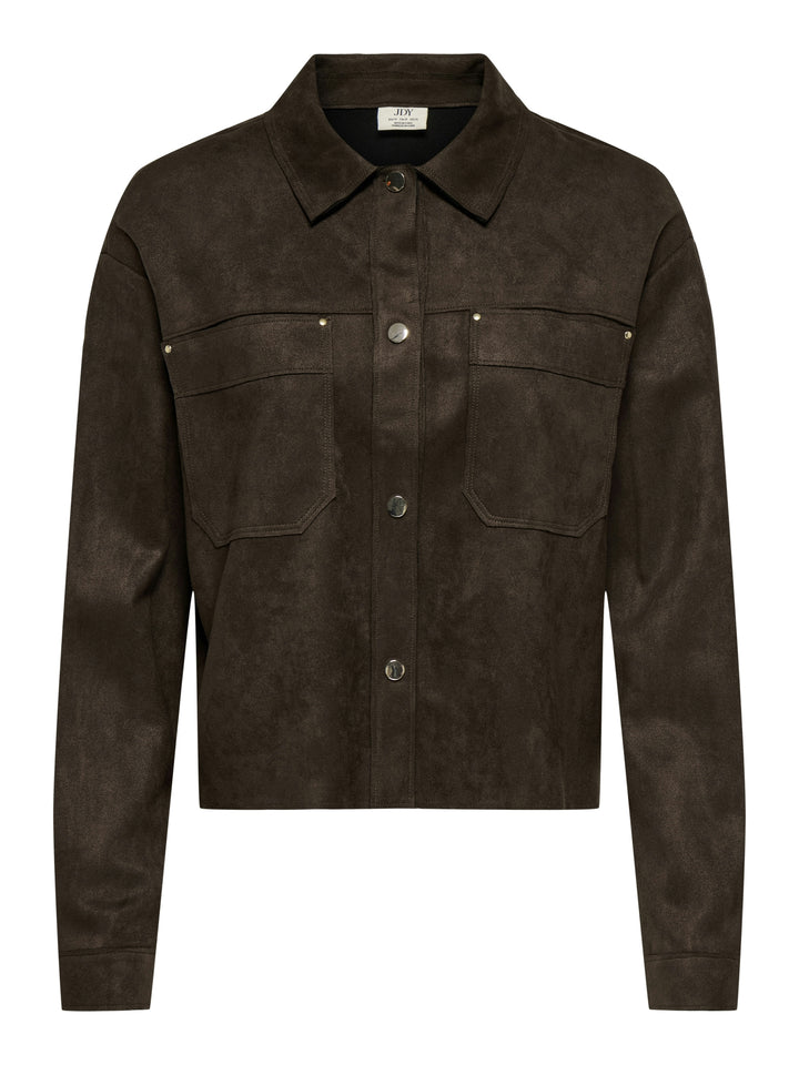JDYJULLE L/S FAKE SUEDE SHIRT JRS N, Coffee Bean 237375 Bild 1